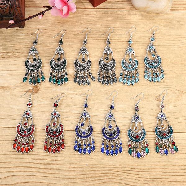 stud creative retro personality national temperament crescent shaped rhinestone inlaid full tassel earrings fashion jewelry, Golden;silver
stud creative retro personality national temperament crescent shaped rhinestone inlaid full tassel earrings fashion jewelry, Golden;silver
