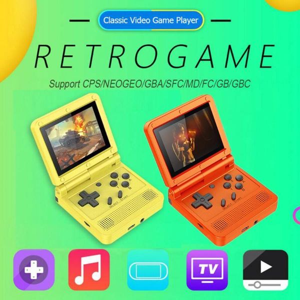 3-inch ips screen flip handheld console dual linux system game 2000 games for ps1 nes sfc kid 77ua portable players
3-inch ips screen flip handheld console dual linux system game 2000 games for ps1 nes sfc kid 77ua portable players