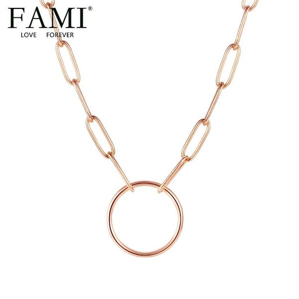 chains fami necklaces simple versatile stainless steel circle necklace women's japanese korean fashion trend hip-hop chain, Silver
chains fami necklaces simple versatile stainless steel circle necklace women's japanese korean fashion trend hip-hop chain, Silver