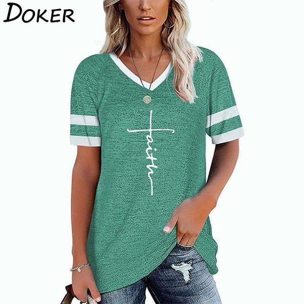 summer faith print t shirt womens clothes fashion streetwear v neck short sleeve plus size vintage casual tee femme 210604, White
summer faith print t shirt womens clothes fashion streetwear v neck short sleeve plus size vintage casual tee femme 210604, White