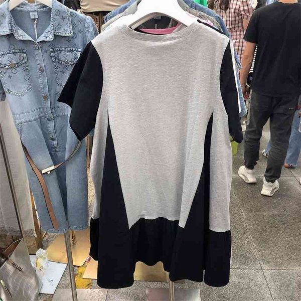 summer stitching color short sleeve dress plus size patchwork robe korea chic straight gray 16w98201 210510, Black;gray
summer stitching color short sleeve dress plus size patchwork robe korea chic straight gray 16w98201 210510, Black;gray