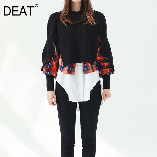 knitting plaid patchwork sweater loose fit round neck lanter sleeve women pullovers fashion spring autumn gx225 210421, White;black
knitting plaid patchwork sweater loose fit round neck lanter sleeve women pullovers fashion spring autumn gx225 210421, White;black