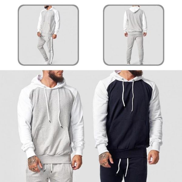 men's suits & blazers elastic cuff great long sleeve hoodie suit breathable sweatshirt contrast color for daily wear, White;black
men's suits & blazers elastic cuff great long sleeve hoodie suit breathable sweatshirt contrast color for daily wear, White;black