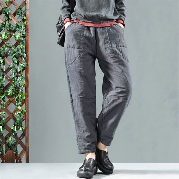 autumn winter arts style women elastic waist harem pants quilted thicken warm cotton loose casual femme trausers s105 210512, Black;white
autumn winter arts style women elastic waist harem pants quilted thicken warm cotton loose casual femme trausers s105 210512, Black;white