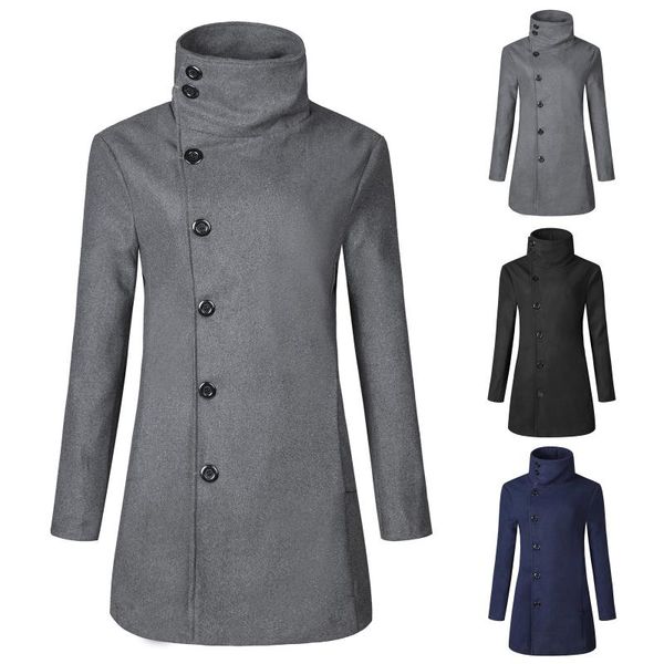 men's trench coats veste femme slim fit jackets autumn and winter casual warm double-breasted mid-length windbreaker woolen coat jacket, Tan;black 
men's trench coats veste femme slim fit jackets autumn and winter casual warm double-breasted mid-length windbreaker woolen coat jacket, Tan;black