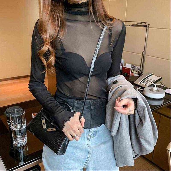 aossviao spring summer see womens blouses through mesh long sleeve transparent turtleneck shirt fashion women, White
aossviao spring summer see womens blouses through mesh long sleeve transparent turtleneck shirt fashion women, White