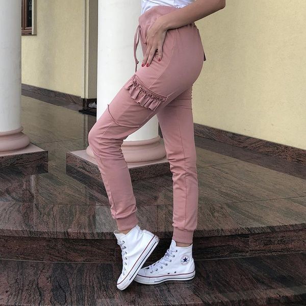 women's pants & capris women autumn drawstring solid color fitness long female leisure soft trousers casual harem sj388a, Black;white
women's pants & capris women autumn drawstring solid color fitness long female leisure soft trousers casual harem sj388a, Black;white