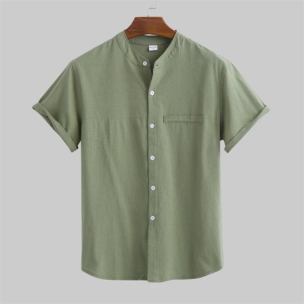 men casual blouse cotton linen shirt loose tee spring autumn summer short sleeve handsome male size -3xl men's shirts, White;black
men casual blouse cotton linen shirt loose tee spring autumn summer short sleeve handsome male size -3xl men's shirts, White;black