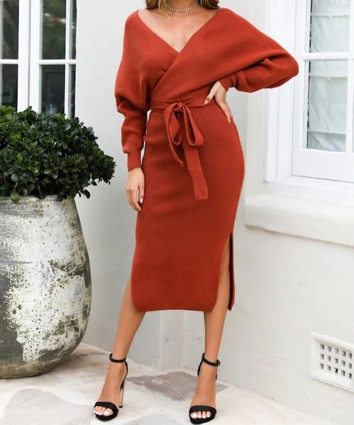 casual dresses elegant women off shoulder knitted midi dress solid color v-neck long batwing sleeve split slim fit for lady spring autumn, Black;gray
casual dresses elegant women off shoulder knitted midi dress solid color v-neck long batwing sleeve split slim fit for lady spring autumn, Black;gray