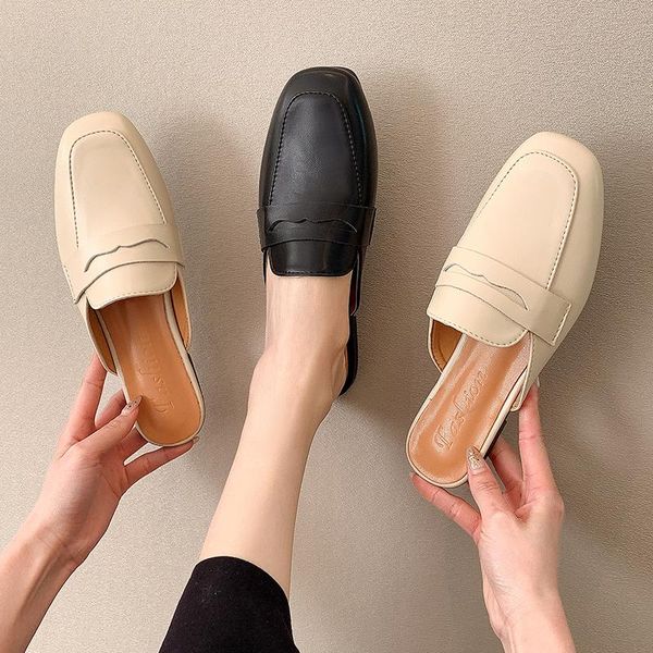 med cover toe shoes loafers slippers flat slipers women slides fashion 2021 summer luxury pu rome rubber hoof heels slip, Black
med cover toe shoes loafers slippers flat slipers women slides fashion 2021 summer luxury pu rome rubber hoof heels slip, Black