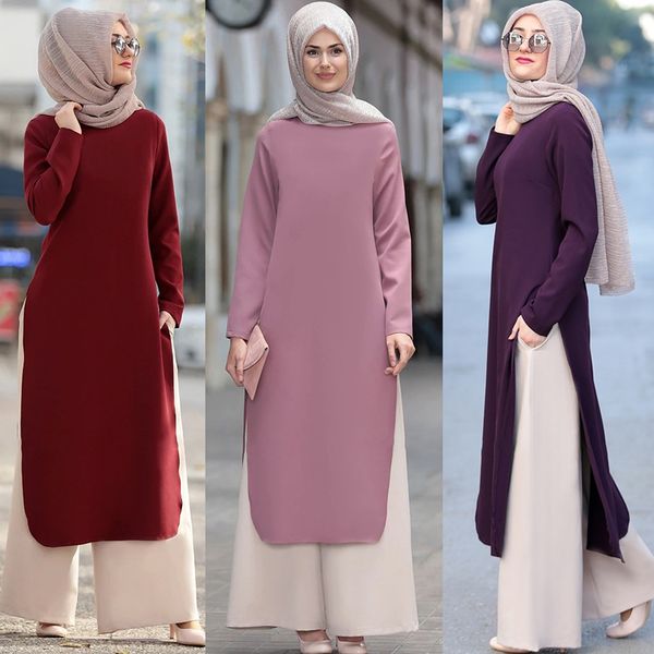 muslim abaya dress long arab turkey dubai brief solid side split o ne long sleeve eid ranmadan islamic clothing ropa, Red
muslim abaya dress long arab turkey dubai brief solid side split o ne long sleeve eid ranmadan islamic clothing ropa, Red