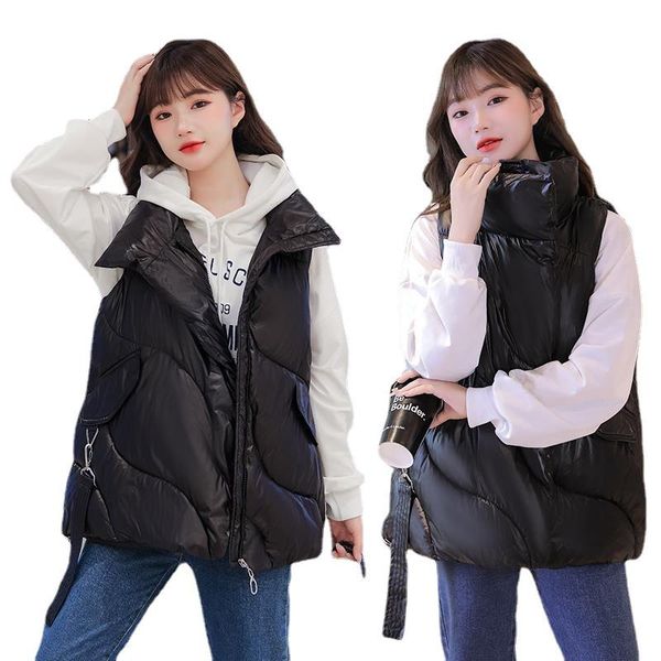 women's vests puffer vest solid black stand collar warm ladies casual autumn winter zipper pockets sleeveless jacket for female, Black;white
women's vests puffer vest solid black stand collar warm ladies casual autumn winter zipper pockets sleeveless jacket for female, Black;white