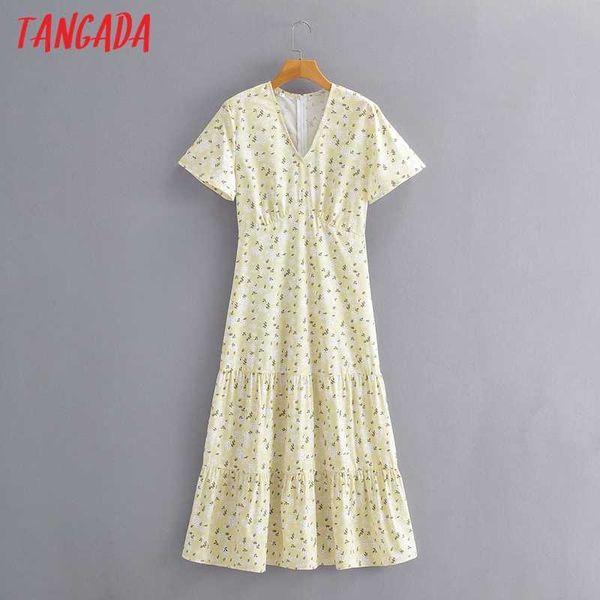 tangada summer women print french style long dress short sleeve office ladies dress vestidos 1f128 210609, Black;gray
tangada summer women print french style long dress short sleeve office ladies dress vestidos 1f128 210609, Black;gray