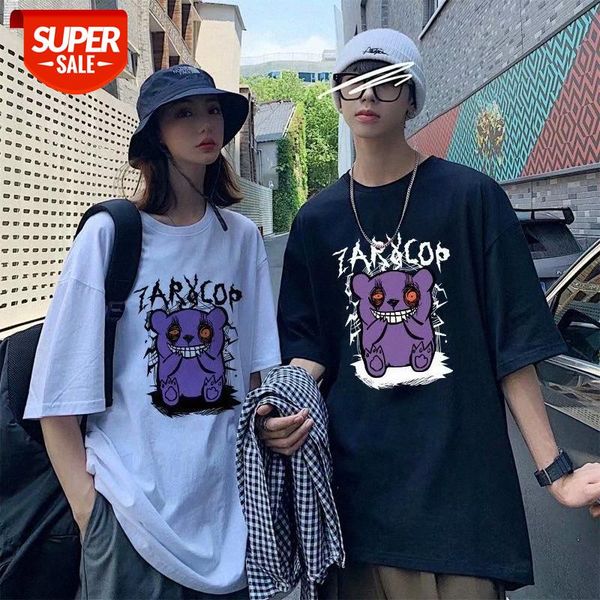 short-sleeved t-shirt bf style couple clothes funny loose hong kong student men and women #j13v, White;black
short-sleeved t-shirt bf style couple clothes funny loose hong kong student men and women #j13v, White;black