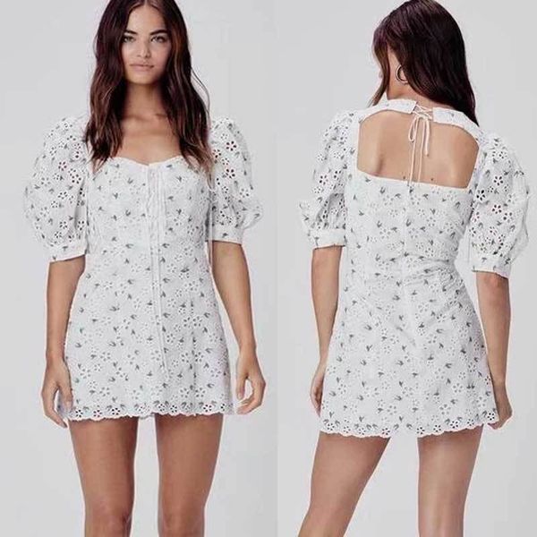 inspired blue floral summer embroidered eyelet cotton women lace-up bodice party puff sleeve dress 210412, Black;gray
inspired blue floral summer embroidered eyelet cotton women lace-up bodice party puff sleeve dress 210412, Black;gray