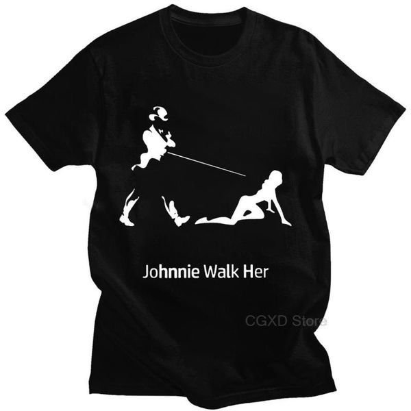 men's t-shirts johnnie walker t-shirt funny humor gift present walk her t shirt shubuzhi brand, White;black
men's t-shirts johnnie walker t-shirt funny humor gift present walk her t shirt shubuzhi brand, White;black