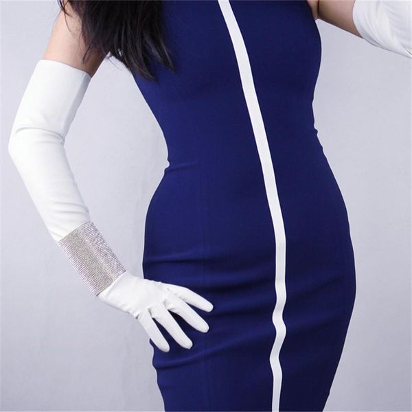 five fingers gloves 60cm long leather section over elbow emulation sheepskin pu touch screen white female pu32-60, Blue;gray
five fingers gloves 60cm long leather section over elbow emulation sheepskin pu touch screen white female pu32-60, Blue;gray