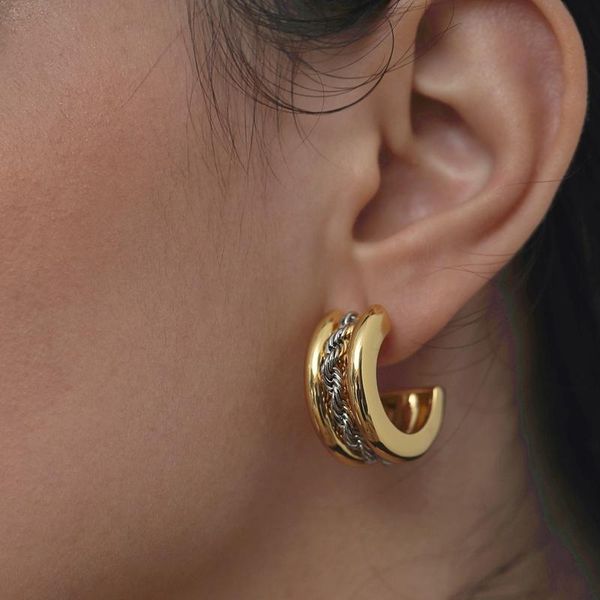 hoop & huggie timeless wonder brass geo 2 tone earrings for women punk gothic boho runway designer trendy hiphop egirl ins 8334, Golden;silver
hoop & huggie timeless wonder brass geo 2 tone earrings for women punk gothic boho runway designer trendy hiphop egirl ins 8334, Golden;silver