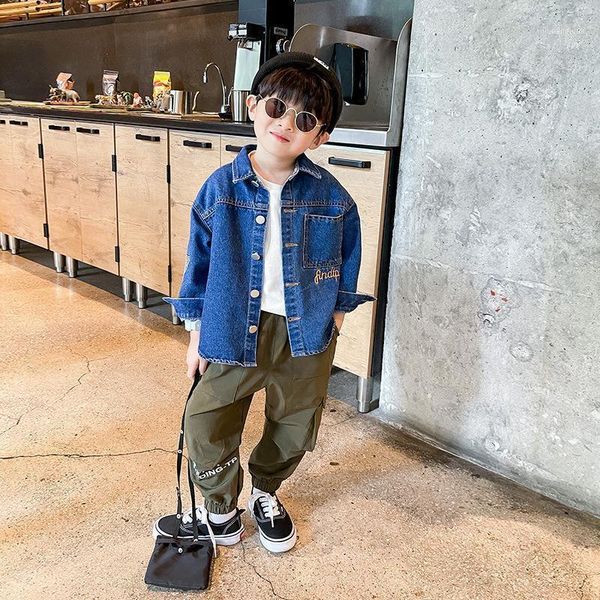 jackets kids baby boys jacket autumn spring children for girls outerwear coat denim toddler jean 2-8y1, Blue;gray
jackets kids baby boys jacket autumn spring children for girls outerwear coat denim toddler jean 2-8y1, Blue;gray