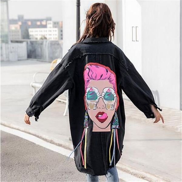women's trench coats 2021 antumn pattern korean print turn-down collar long cowboy loose single breasted coat woman windbreaker, Tan;black
women's trench coats 2021 antumn pattern korean print turn-down collar long cowboy loose single breasted coat woman windbreaker, Tan;black