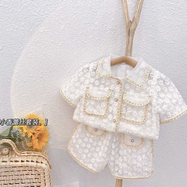 children's little fragrance suit, little girl lace + lace shorts suit boutique kids clothing girls outfits baby clothes y0909, White
children's little fragrance suit, little girl lace + lace shorts suit boutique kids clothing girls outfits baby clothes y0909, White