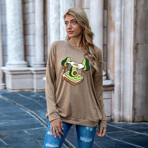creative avocado pocket sweater loose long sleeve t-shirt women funny printed o-neck short ladies casual t women's, White
creative avocado pocket sweater loose long sleeve t-shirt women funny printed o-neck short ladies casual t women's, White