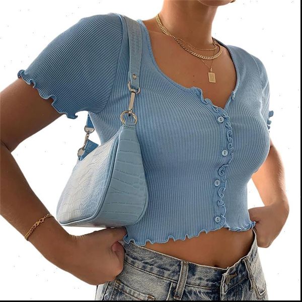 button knitted womens camis short sleeve fashion style ribbed summer solid cotton crop casual, White
button knitted womens camis short sleeve fashion style ribbed summer solid cotton crop casual, White