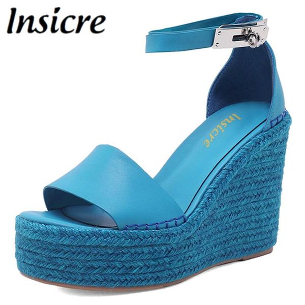 sandals insicre women's summer cow leather buckle ankle strap wedge weave platform fashion open toe breathable roman style shoes, Black
sandals insicre women's summer cow leather buckle ankle strap wedge weave platform fashion open toe breathable roman style shoes, Black