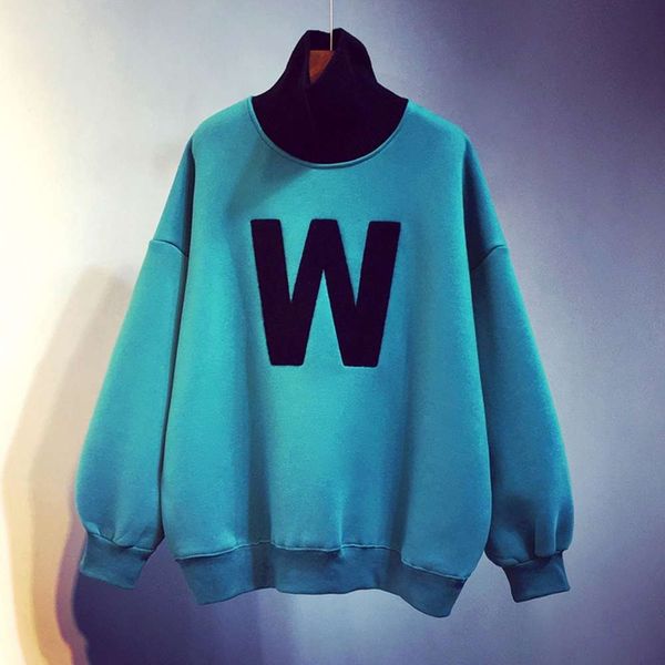 women's hoodies & sweatshirts hoodie sweater plush thickened autumn and winter korean ins tide splicing wool high collar loose coat ub3, Black
women's hoodies & sweatshirts hoodie sweater plush thickened autumn and winter korean ins tide splicing wool high collar loose coat ub3, Black