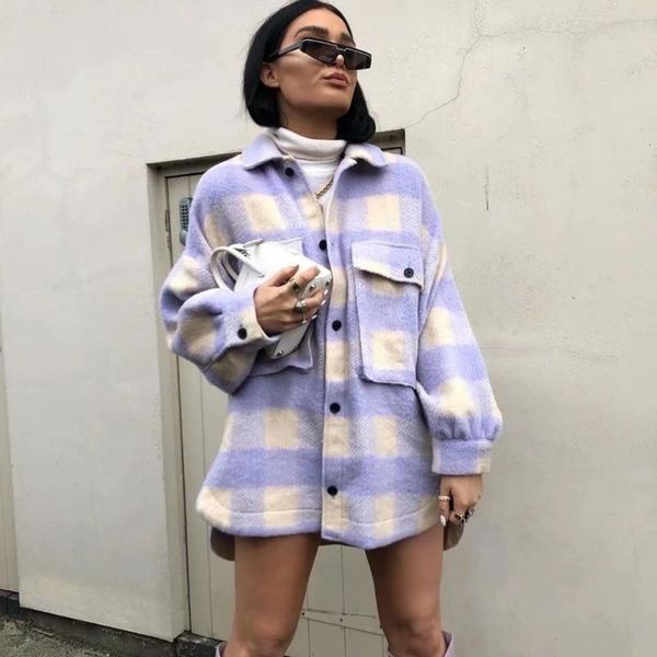 women's & faux leather plaid print fleece elegant fashion women tweed jackets winter purple pocket patchwork vintage long sleeve outerw, Black
women's & faux leather plaid print fleece elegant fashion women tweed jackets winter purple pocket patchwork vintage long sleeve outerw, Black
