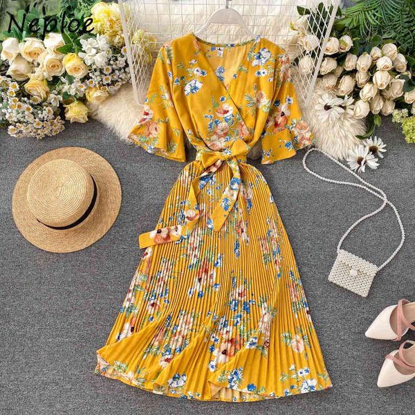 neploe v neck floral print summer bandage dress midi long chiffon party vestidos casual elegant pleated beach holiday dresses 210423, Black;gray
neploe v neck floral print summer bandage dress midi long chiffon party vestidos casual elegant pleated beach holiday dresses 210423, Black;gray