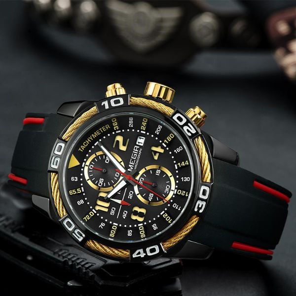 wristwatches megir mens watches waterproof sport wrist watch chronograph quartz military genuine silicone relogio masculino, Slivery;brown
wristwatches megir mens watches waterproof sport wrist watch chronograph quartz military genuine silicone relogio masculino, Slivery;brown