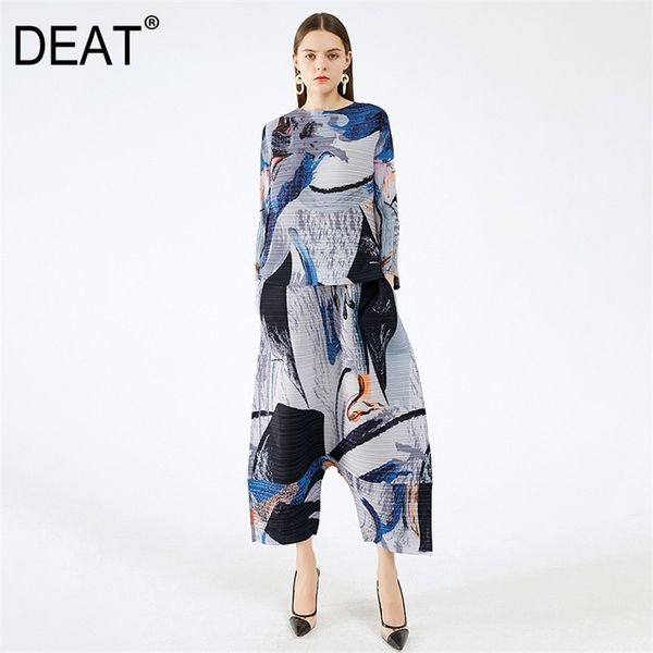 deat pleated suit woman graffiti ink print full sleeve over size + wide leg drop pants casual style autumn tx697 211007, White
deat pleated suit woman graffiti ink print full sleeve over size + wide leg drop pants casual style autumn tx697 211007, White
