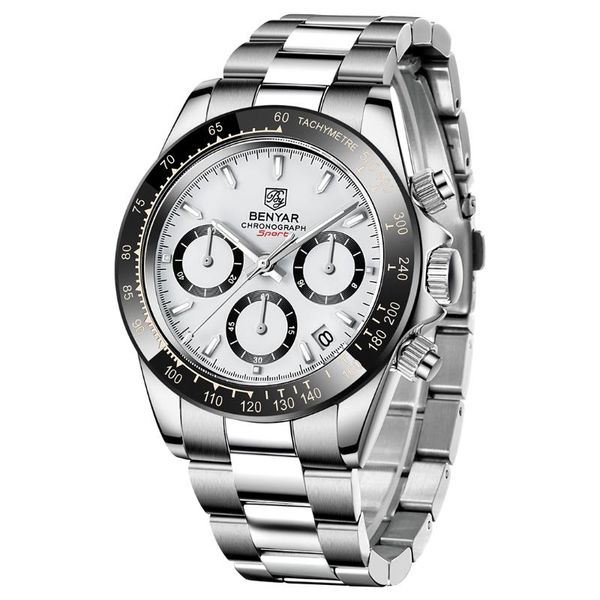 wristwatches benyar men fashion sports chronograph watches waterproof quartz watch for luxury stainless steel diver reloj hombre, Slivery;brown
wristwatches benyar men fashion sports chronograph watches waterproof quartz watch for luxury stainless steel diver reloj hombre, Slivery;brown