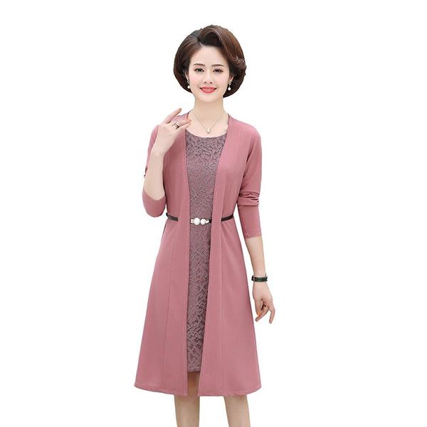 casual dresses fashion spring autumn clothes 5xl women elegant long sleeve cardigan & sleeveless vest a-line 2 pcs sets vestidos, Black;gray
casual dresses fashion spring autumn clothes 5xl women elegant long sleeve cardigan & sleeveless vest a-line 2 pcs sets vestidos, Black;gray