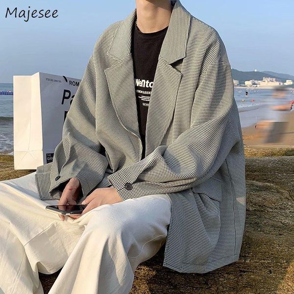 men's suits & blazers plaid men retro leisure korean style hipster teenagers oversize autumn single button males outwear large size s-3, White;black
men's suits & blazers plaid men retro leisure korean style hipster teenagers oversize autumn single button males outwear large size s-3, White;black