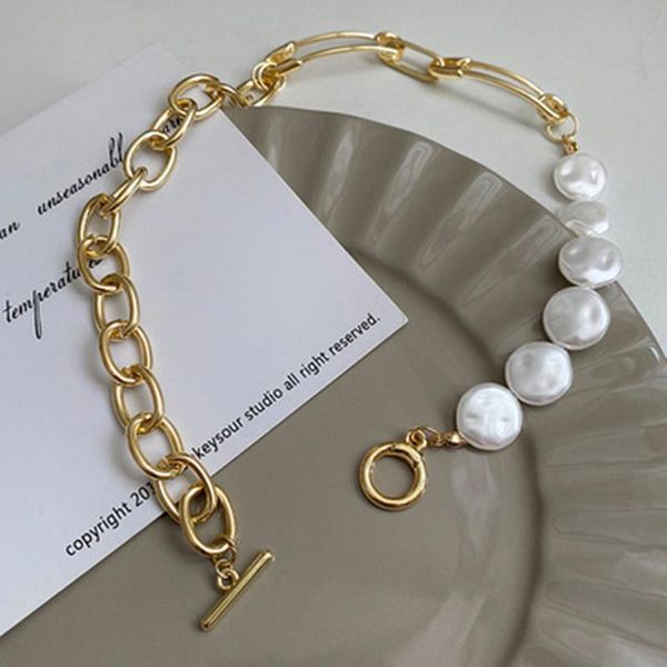chains simple design feeling splicing round pearl clavicle chain fashion necklace webcelebrity temperament personality, Silver
chains simple design feeling splicing round pearl clavicle chain fashion necklace webcelebrity temperament personality, Silver