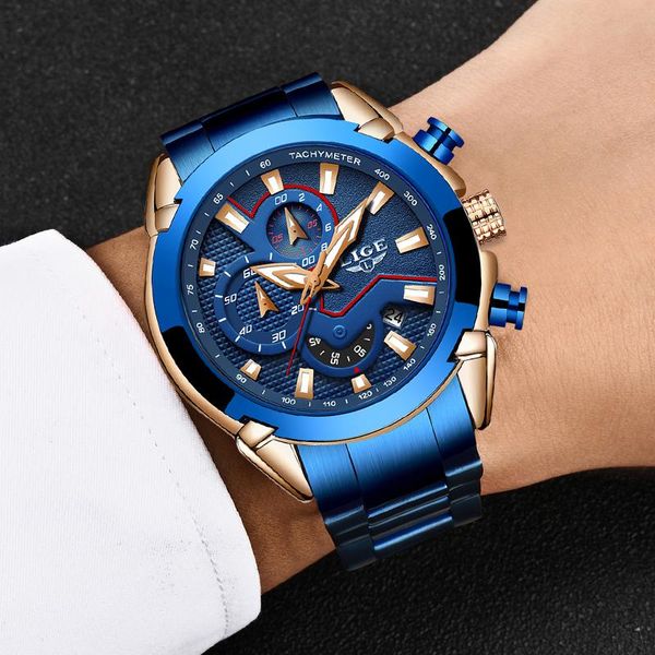 wristwatches 2021 lige fashion mens watches with stainless steel case, strap waterproof sports chronograph quartz watch men relogio masculin, Slivery;brown
wristwatches 2021 lige fashion mens watches with stainless steel case, strap waterproof sports chronograph quartz watch men relogio masculin, Slivery;brown