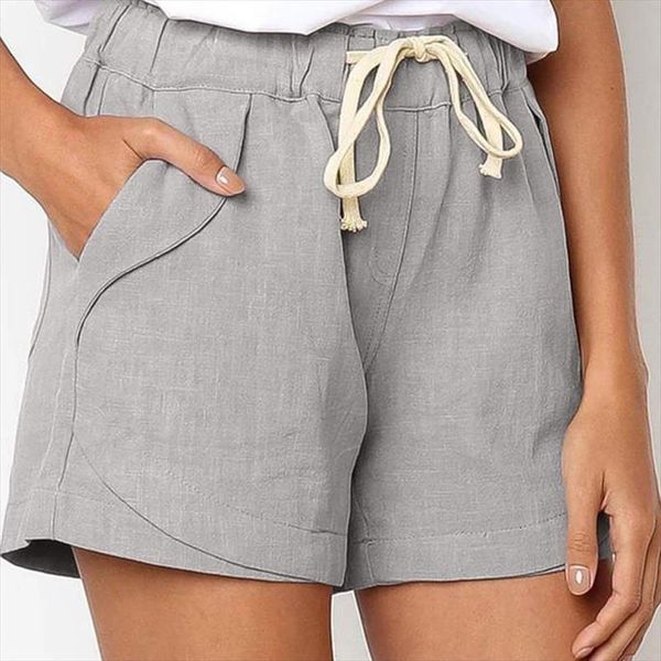 summer loose rope tie sport women shorts casual elastic waist cotton linen pocket beach, White;black
summer loose rope tie sport women shorts casual elastic waist cotton linen pocket beach, White;black