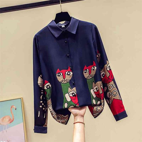 autumn women's turn down collar long sleeves cartoon shirt female ladies shirts blouse a3656 210519, White
autumn women's turn down collar long sleeves cartoon shirt female ladies shirts blouse a3656 210519, White