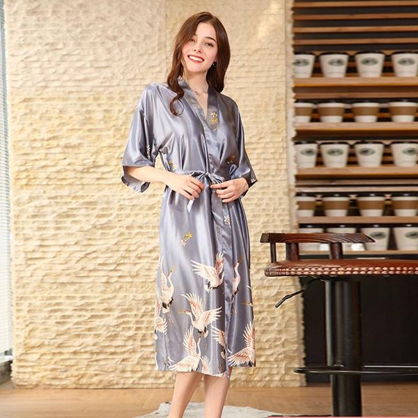 women's sleepwear summer silk kimono robe bathrobe women bridesmaid robes navy red blue satin ladies dressing gowns, Black;red
women's sleepwear summer silk kimono robe bathrobe women bridesmaid robes navy red blue satin ladies dressing gowns, Black;red