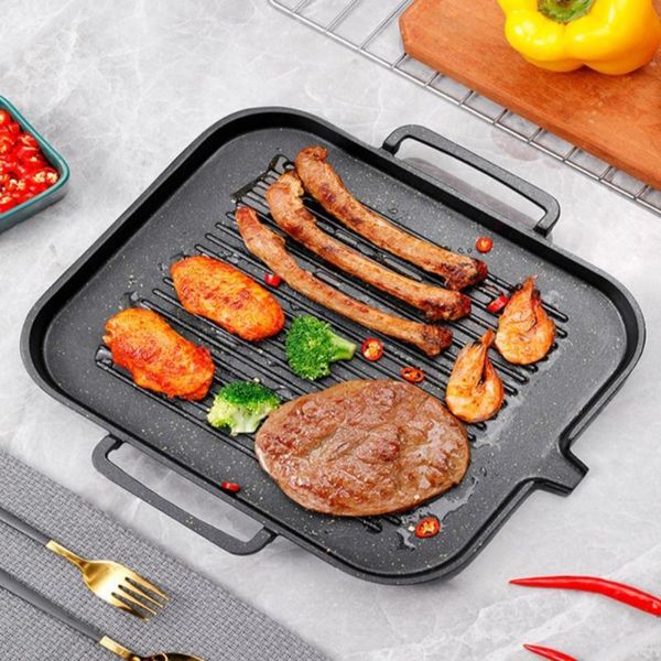 pans aluminum alloy korean stripe bbq non-coating non-stick barbecue steak pan oven commercial roasting kitchen grill plate
pans aluminum alloy korean stripe bbq non-coating non-stick barbecue steak pan oven commercial roasting kitchen grill plate