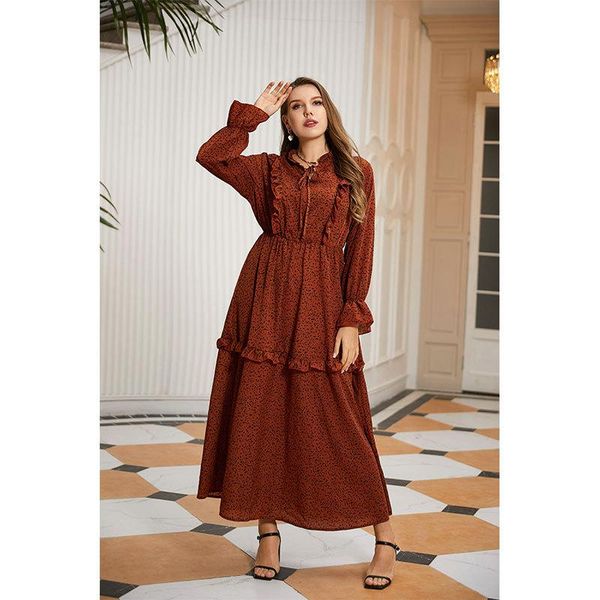 plus size dresses women long sleeve dress 5xl female o neck dot print ruffles casual maxi 2021 autumn, Black
plus size dresses women long sleeve dress 5xl female o neck dot print ruffles casual maxi 2021 autumn, Black