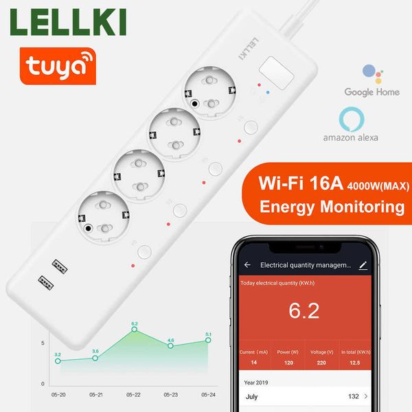 wifi eu smart strip 16a plug socket power monitor usb quick charger voice control with alexa google home tuya app
wifi eu smart strip 16a plug socket power monitor usb quick charger voice control with alexa google home tuya app