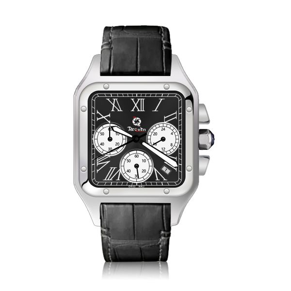 men's automatic mechanical watch requin wssa santo silver white stainless steel case leather belt strap black six-hands calendar multif, Slivery;brown
men's automatic mechanical watch requin wssa santo silver white stainless steel case leather belt strap black six-hands calendar multif, Slivery;brown
