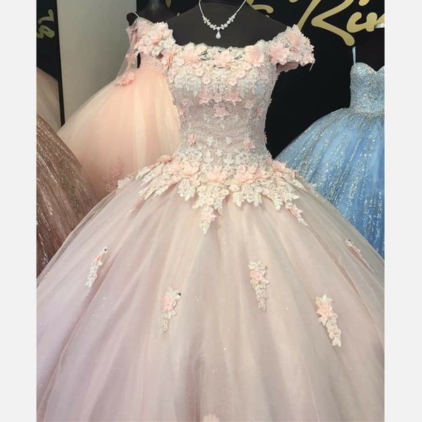 off shoulder flowers prom ball gown pink beaded quinceanera dress luxurious pleated tulle sweet 15 party dresses, Blue;red
off shoulder flowers prom ball gown pink beaded quinceanera dress luxurious pleated tulle sweet 15 party dresses, Blue;red