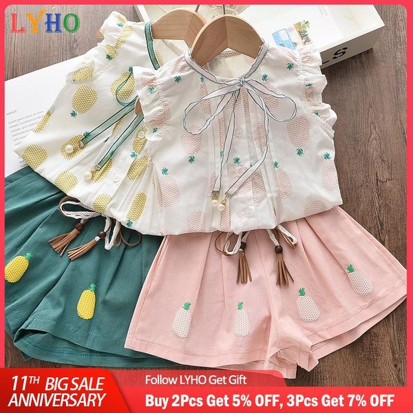 summer toddler girls blouse short paints suit pineapple fruit printing clothes sets girl clothing outfit kids costume, White
summer toddler girls blouse short paints suit pineapple fruit printing clothes sets girl clothing outfit kids costume, White