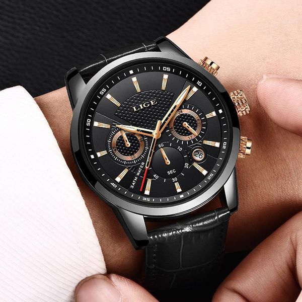reloj hombre lige men watch casual leather sports watches mens waterproof analog quartz clock chronograph wristwatches, Slivery;brown
reloj hombre lige men watch casual leather sports watches mens waterproof analog quartz clock chronograph wristwatches, Slivery;brown