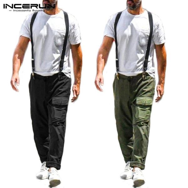 men's pants incerun fashion men solid suspenders jumpsuit casual straight leg cargo hip-hop streetwear mens bib rompers joggers 2021, Black
men's pants incerun fashion men solid suspenders jumpsuit casual straight leg cargo hip-hop streetwear mens bib rompers joggers 2021, Black