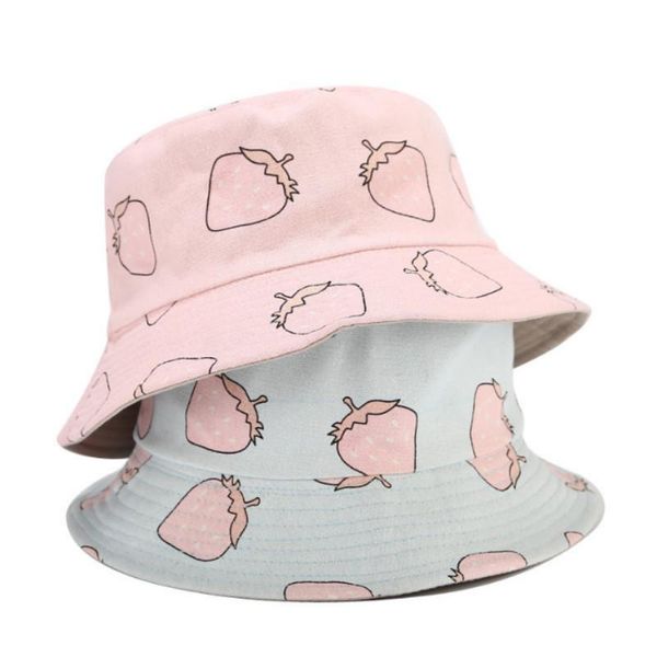 cloches fashion candy color strawberry bucket hat hiphop printed fruit reversible panama outdoor sports flat sun vacation sunhat, Blue;gray
cloches fashion candy color strawberry bucket hat hiphop printed fruit reversible panama outdoor sports flat sun vacation sunhat, Blue;gray